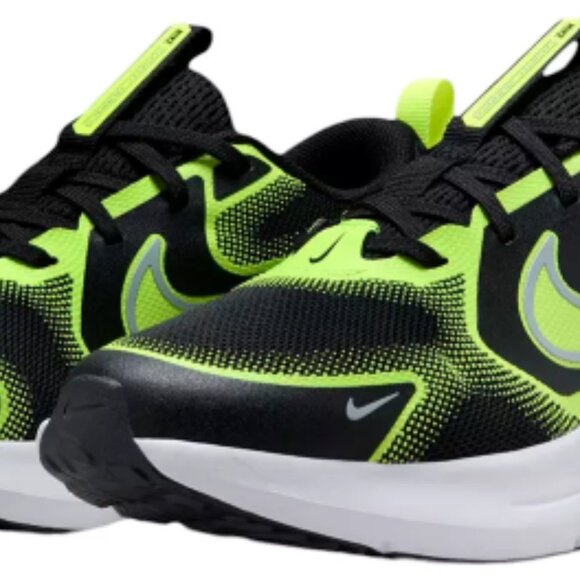 Nike Kids' Grade School Cosmic Runner Shoes, Size 3.5, Black/Volt - Picture 2 of 9